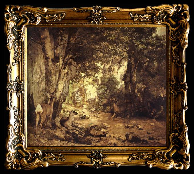 framed  Gustave Courbet Unknown work, Ta017